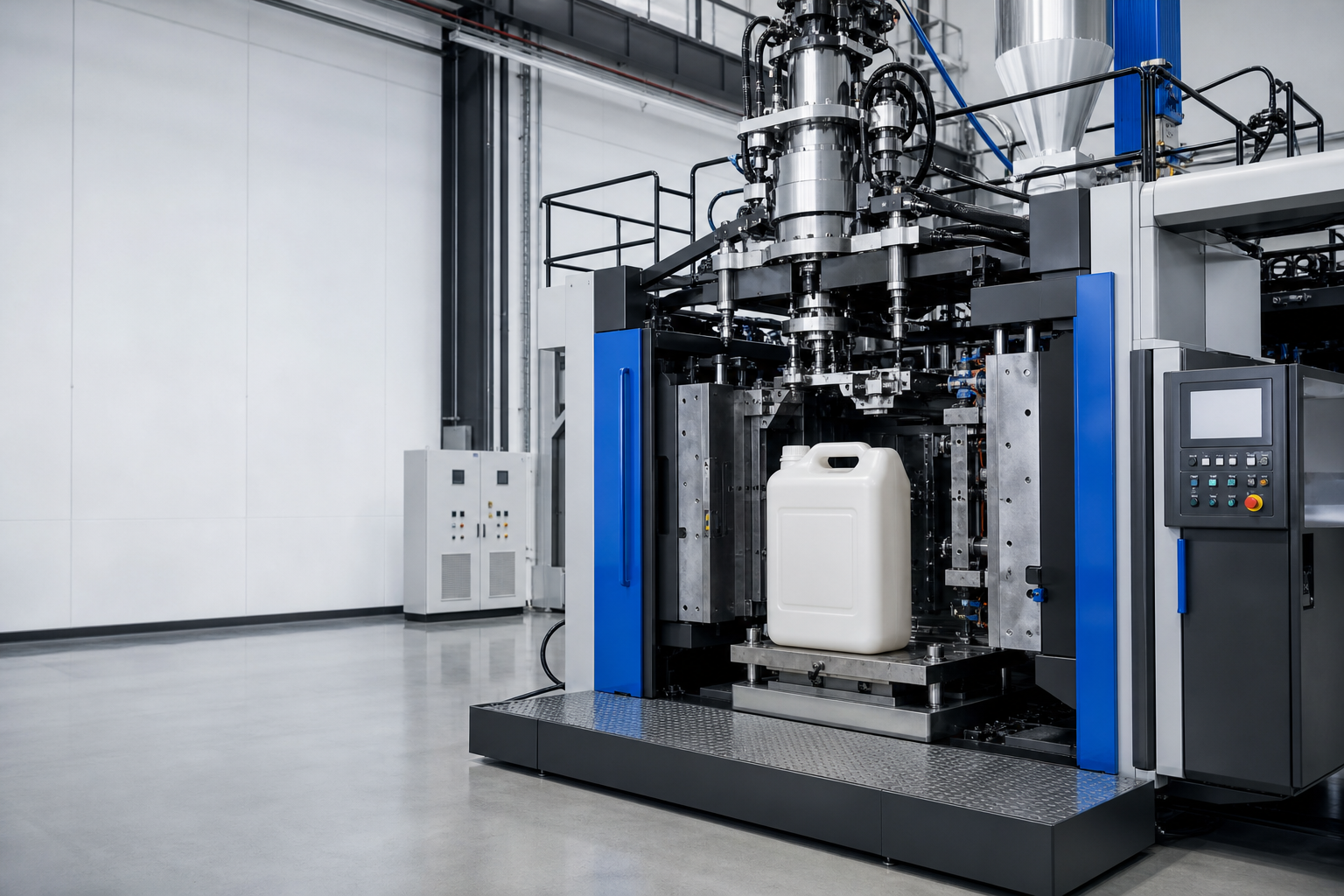 Blog công ty mới nhất về How to Choose the Right Extrusion Blow Molding Machine for 20L–30L HDPE Jerry Cans