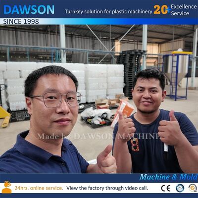 Máy ép thổi nhựa khu vực gia nhiệt 4 vít HDPE Dây chuyền sản xuất chai bình chứa lực kẹp 270 KN Công nghệ