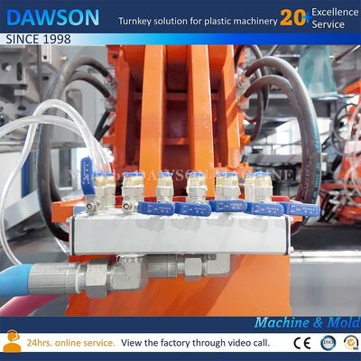 Máy ép đùn thổi sản xuất 130 Kg/giờ cho can HDPE 5L, sản xuất nhựa tốc độ cao