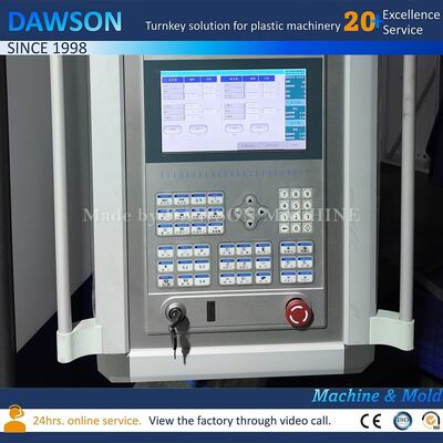 Máy thổi khuôn tự động với công suất gia nhiệt đầu khuôn 8kw cho chai HDPE miệng rộng kháng hóa chất 1L-5L