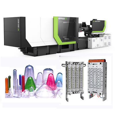 76.5 kW Công suất 48 lỗ PET Preform Máy đúc phun với 10 giây mỗi lần bắn thời gian chu kỳ